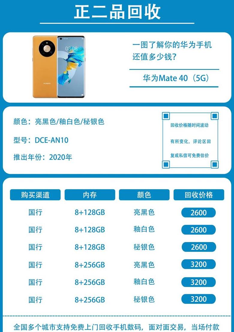 mate40pro维修价目表