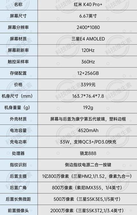 红米k40pro机身尺寸